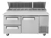 Turbo Air 67" TPR-67SD-D2-N Refrigerated Pizza Prep Table