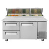 Turbo Air 67" TPR-67SD-D2-N Refrigerated Pizza Prep Table