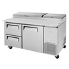 Turbo Air 67" TPR-67SD-D2-N Refrigerated Pizza Prep Table