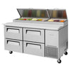 Turbo Air 67" TPR-67SD-D4-N Refrigerated Pizza Prep Table