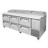 Turbo Air 93" TPR-93SD-D6-N Refrigerated Pizza Prep Table